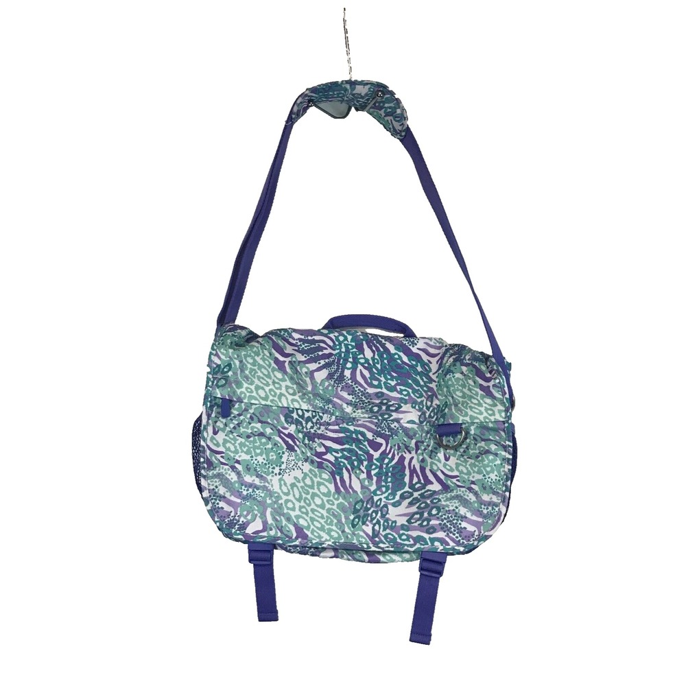 Pottery Barn PB Teen Gear UP Purple Green Messenger Laptop Shoulder Bag
